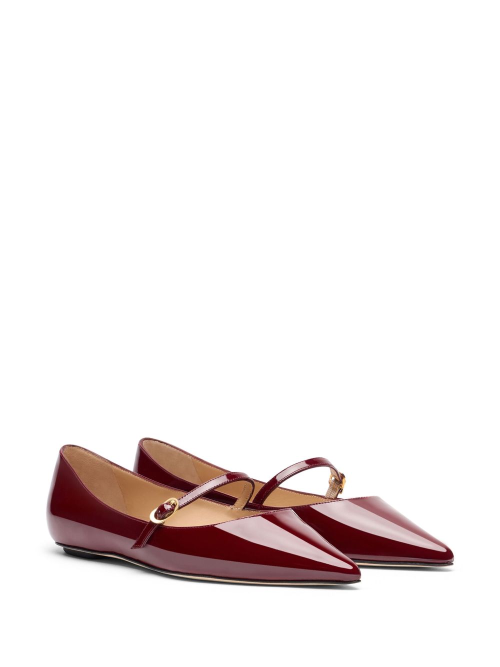 Stuart Weitzman Emilia 玛丽珍芭蕾平底鞋 - 红色
