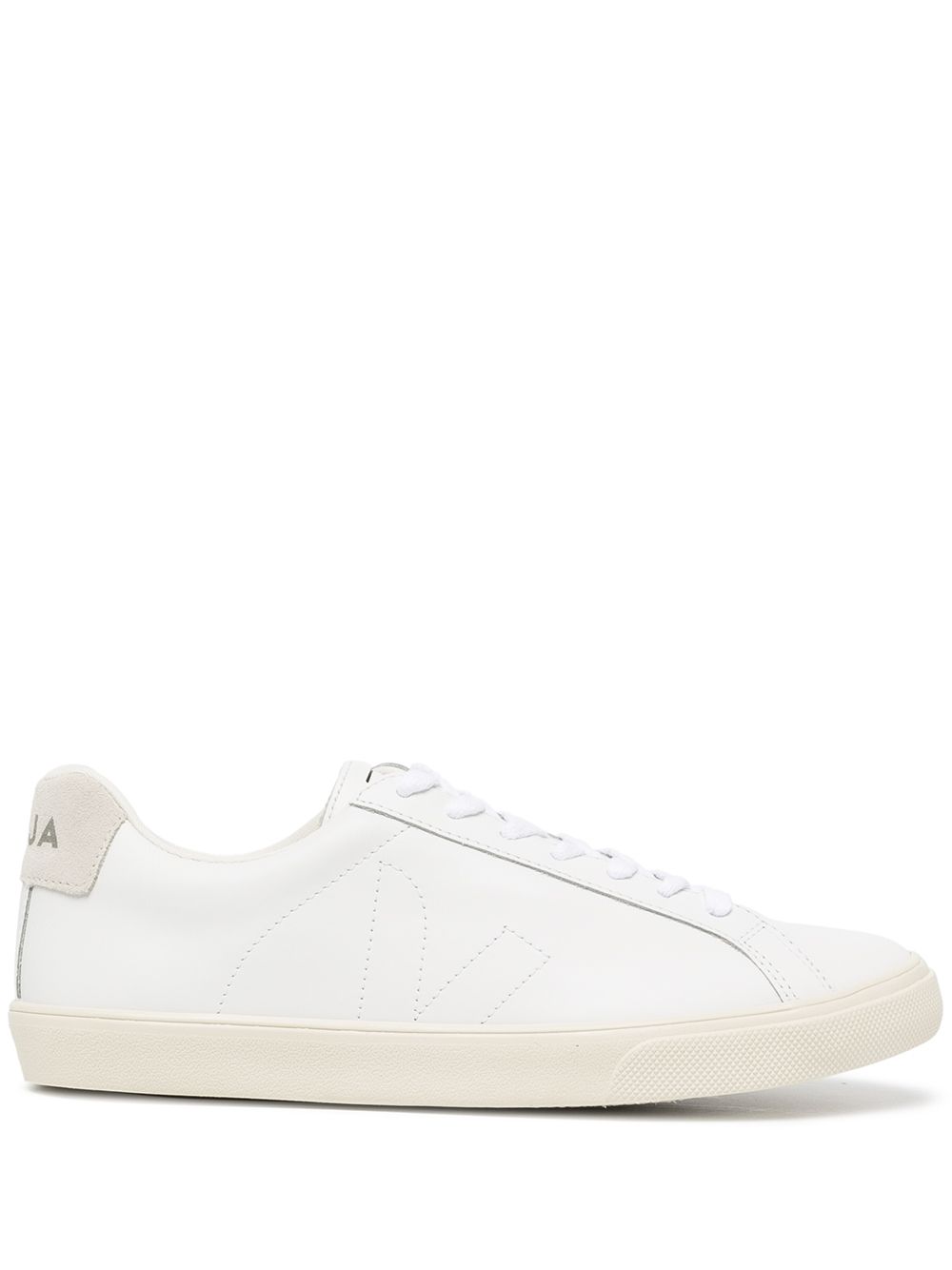 VEJA logo刺绣低帮板鞋 - 白色