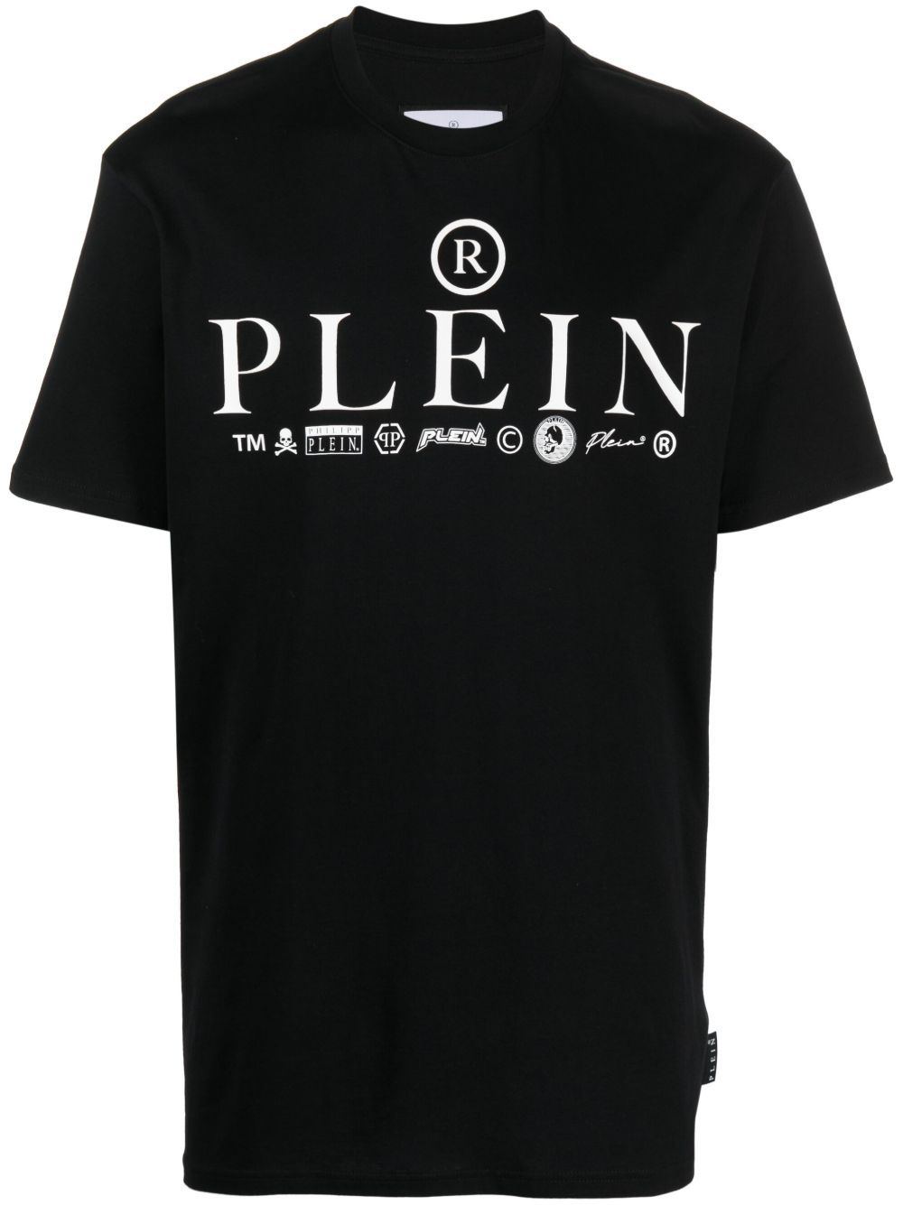 Philipp Plein SS Logos 圆领T恤 - 黑色