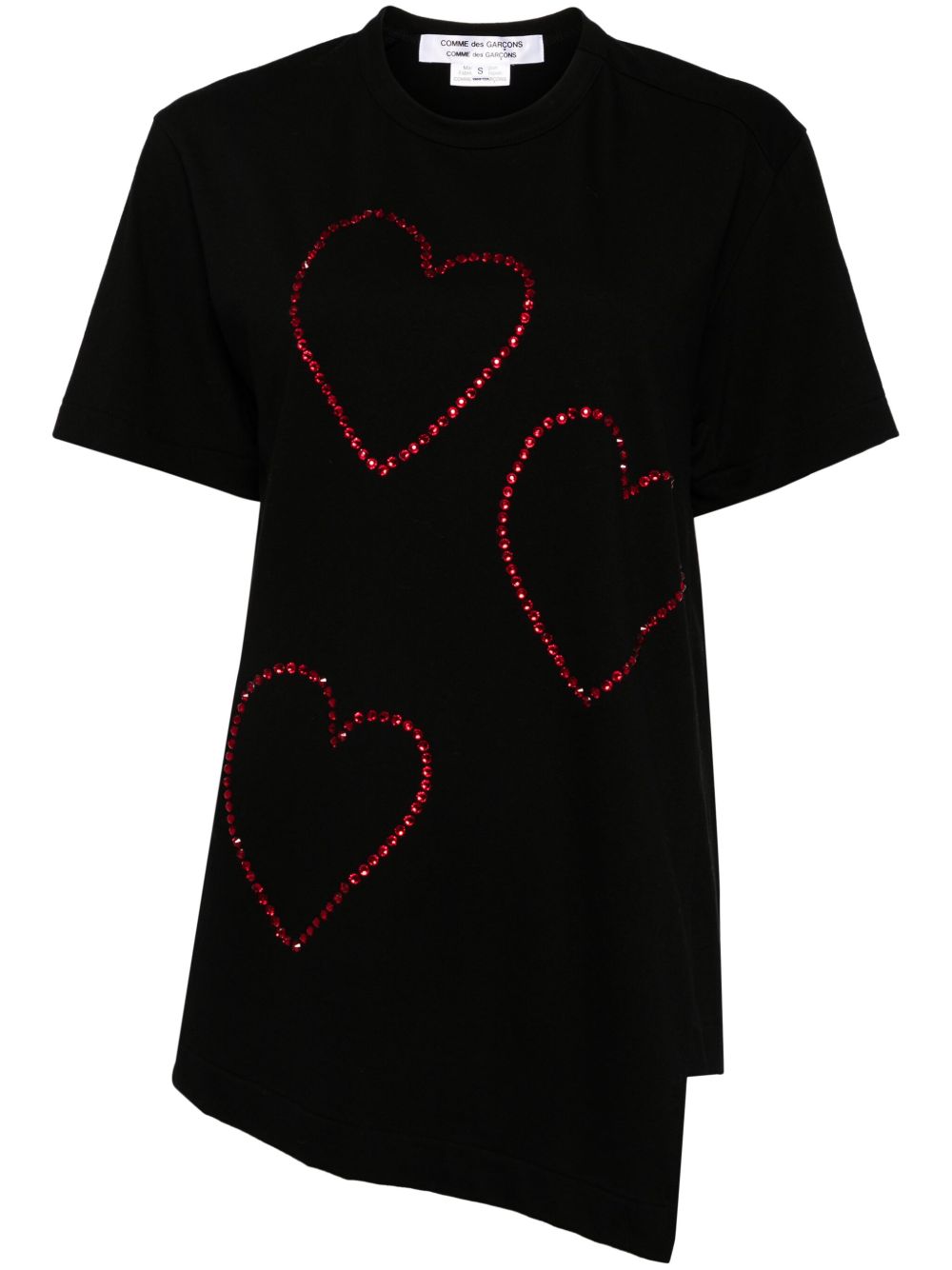 Comme Des Garçons Comme Des Garçons 晶饰T恤 - 黑色
