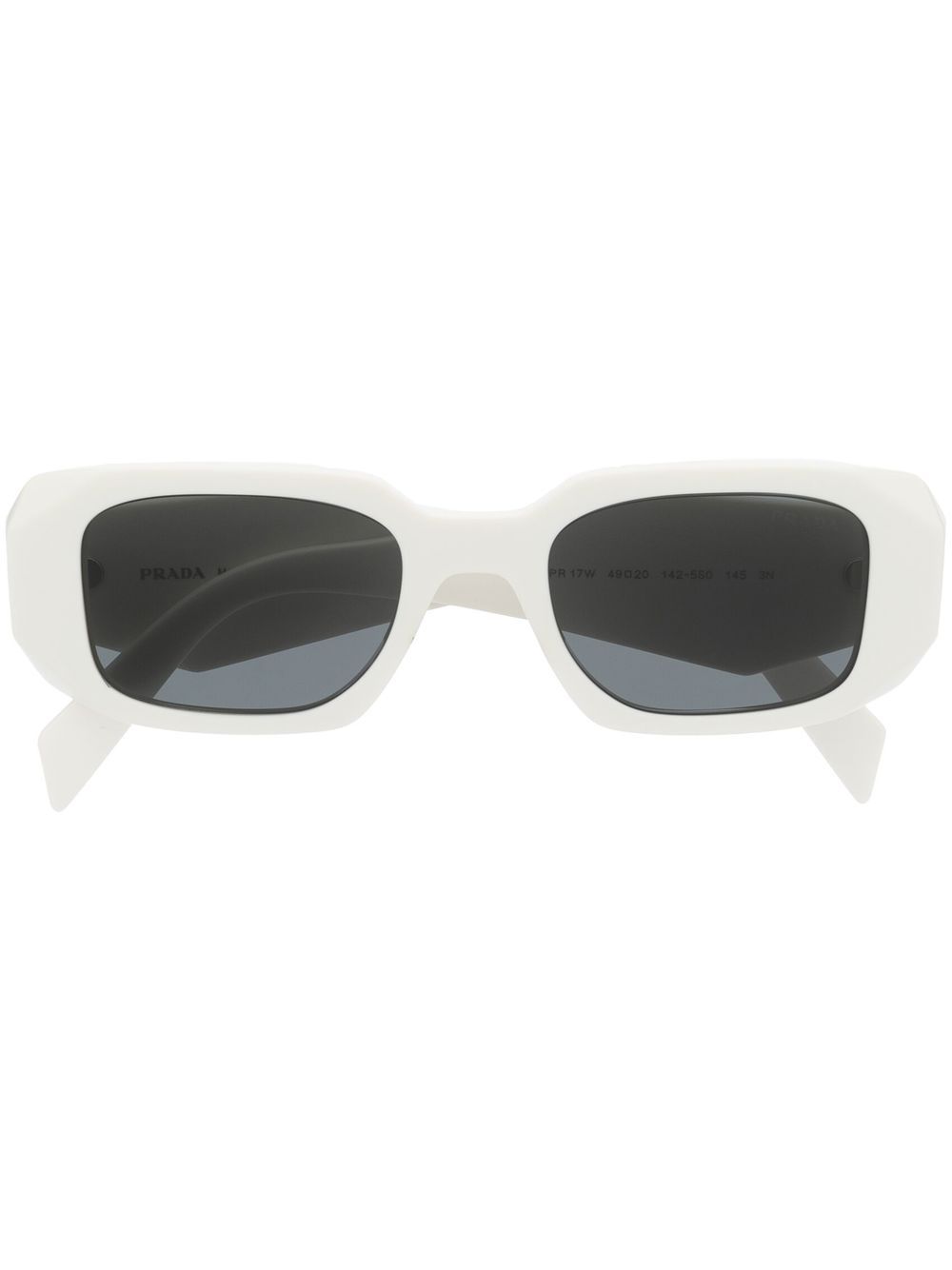Prada Eyewear Symbole 方框太阳眼镜 - 白色