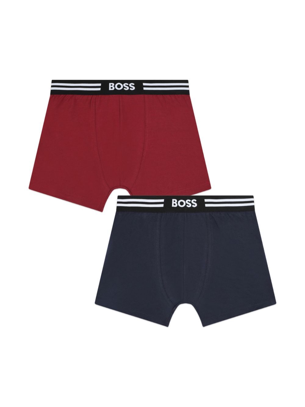 BOSS Kidswear logo腰边三角内裤（两件装） - 蓝色