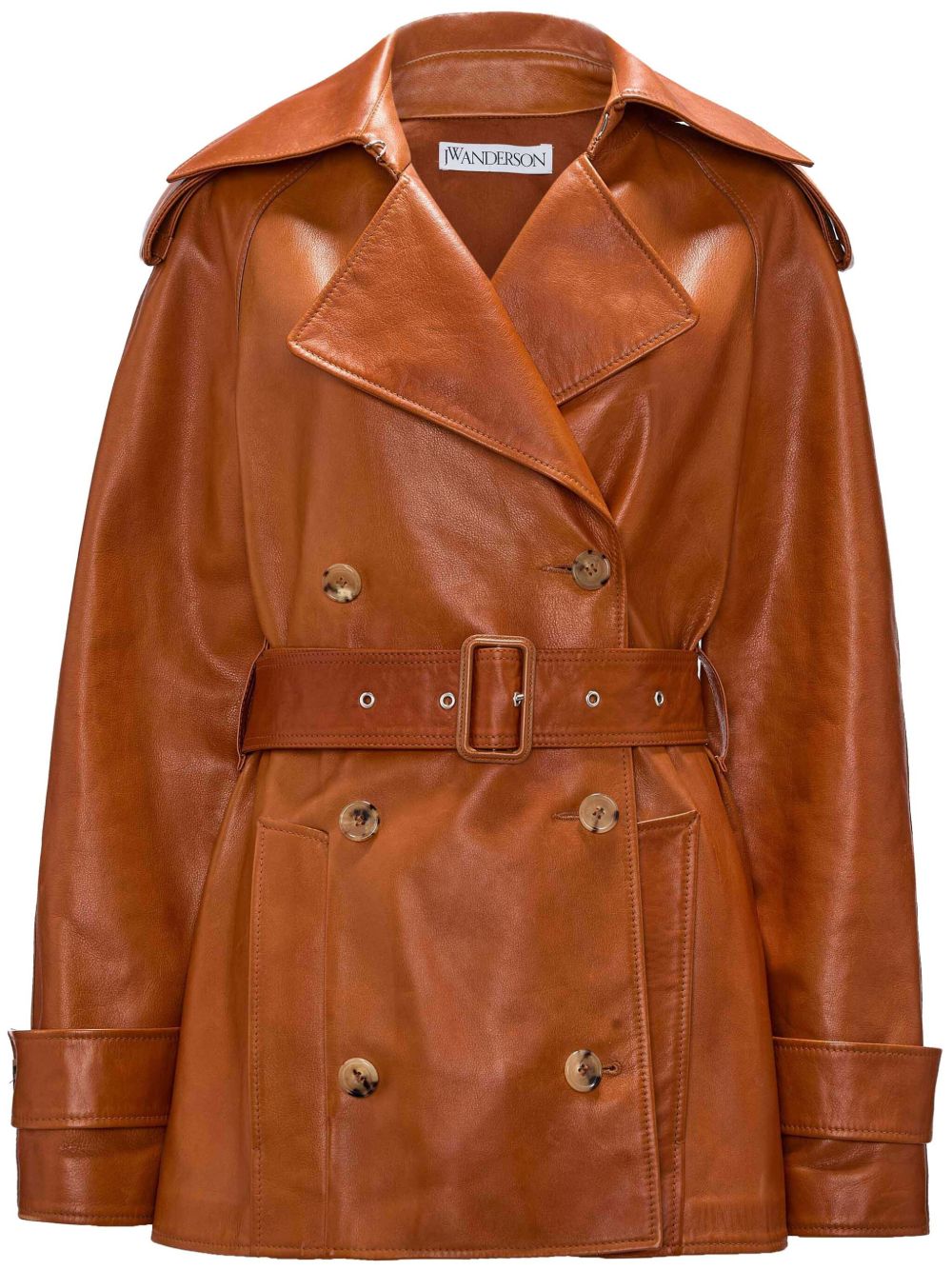 JW Anderson 机车皮夹克 - 褐色