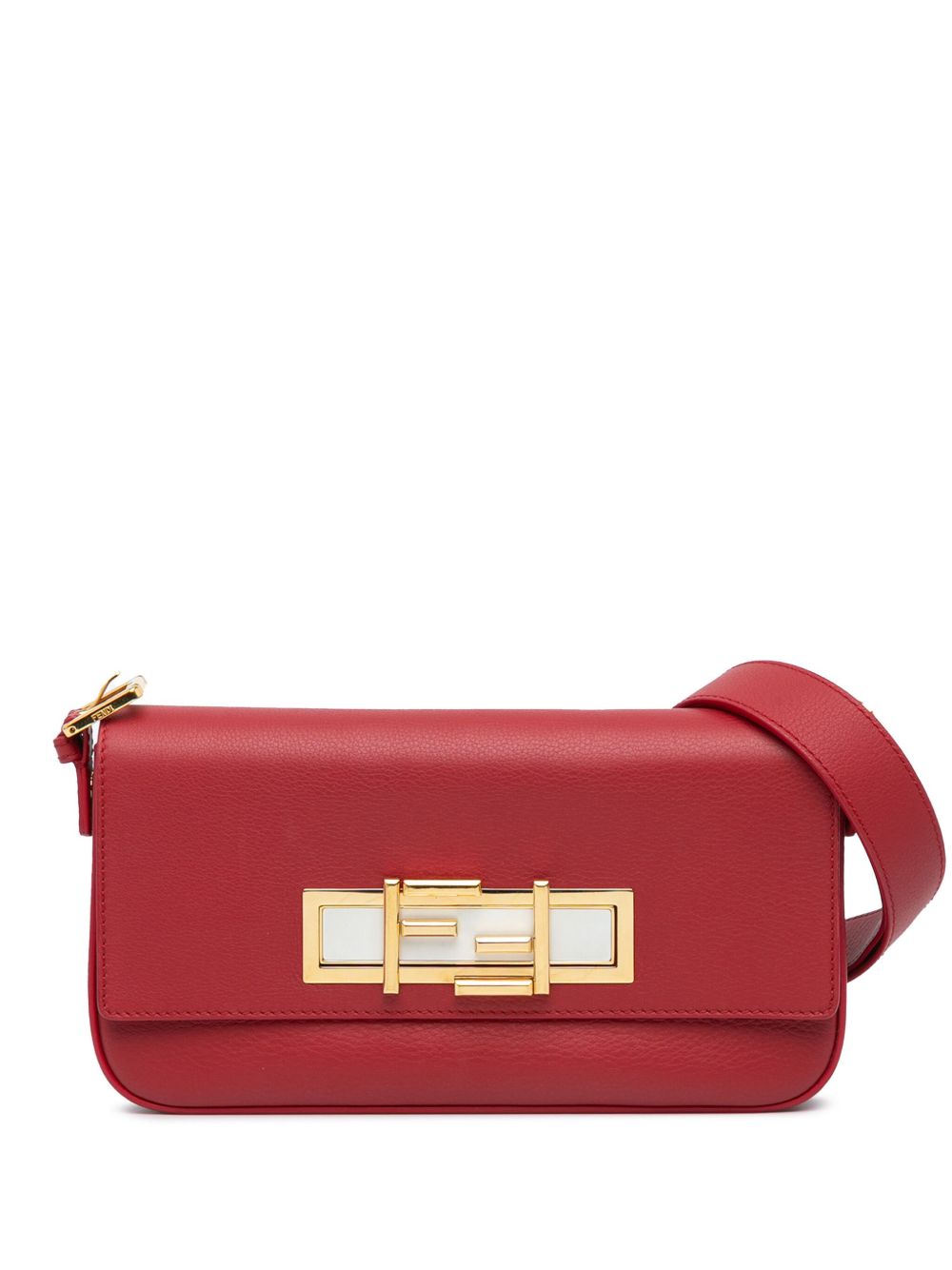 Fendi Pre-Owned 3baguette 皮质单肩包（2010-2023年典藏款） - 红色