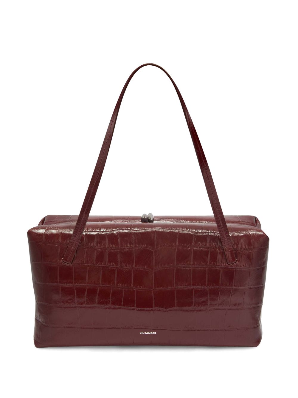 Jil Sander Goji Pillow 中号皮质单肩包 - 红色