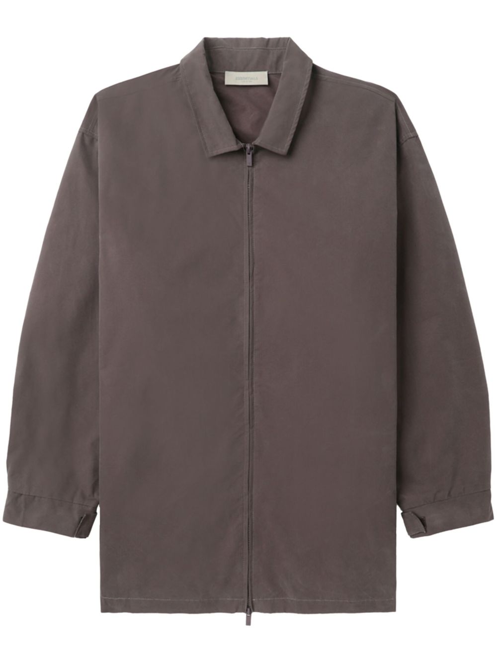 FEAR OF GOD ESSENTIALS 拉链衬衫式夹克 - 紫色