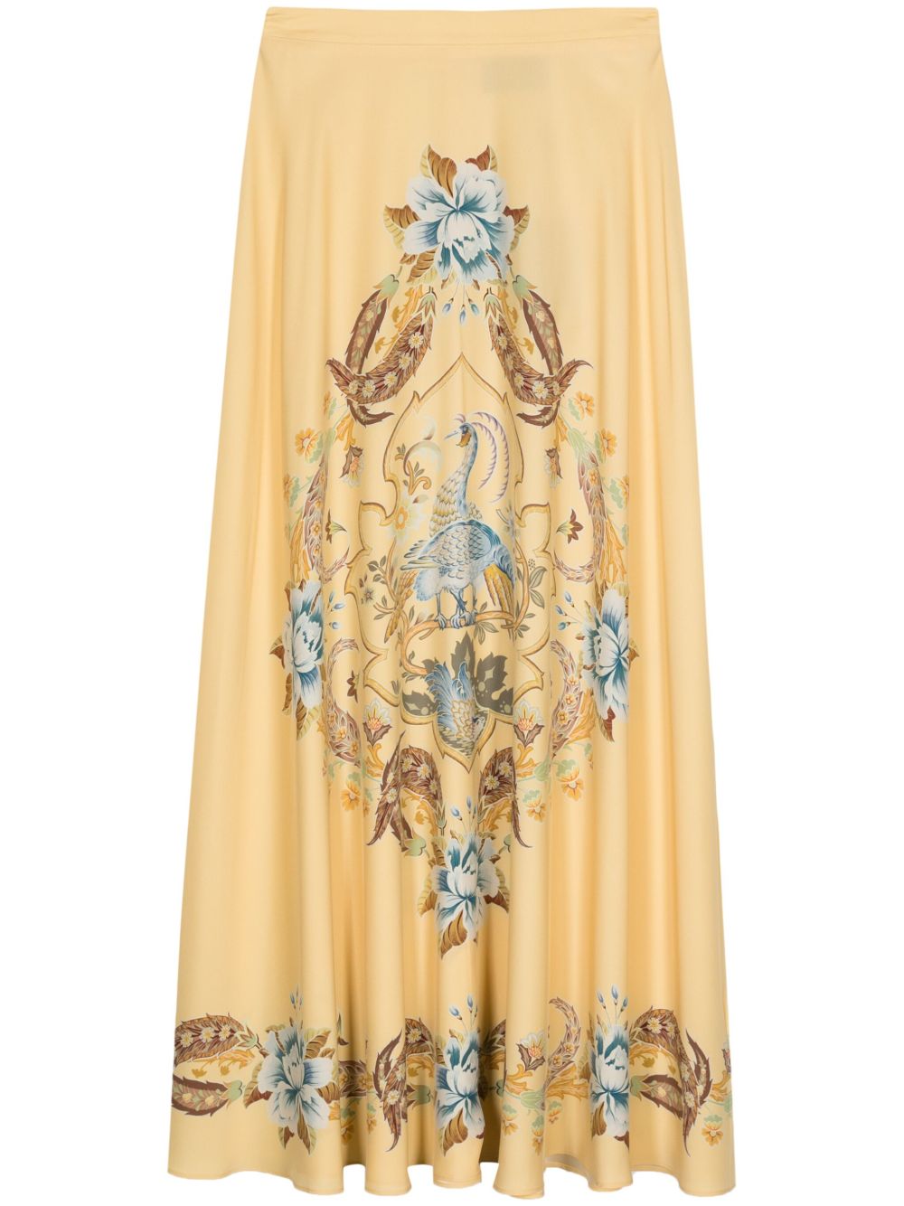 ETRO 插画印花真丝衬衫 - 黄色