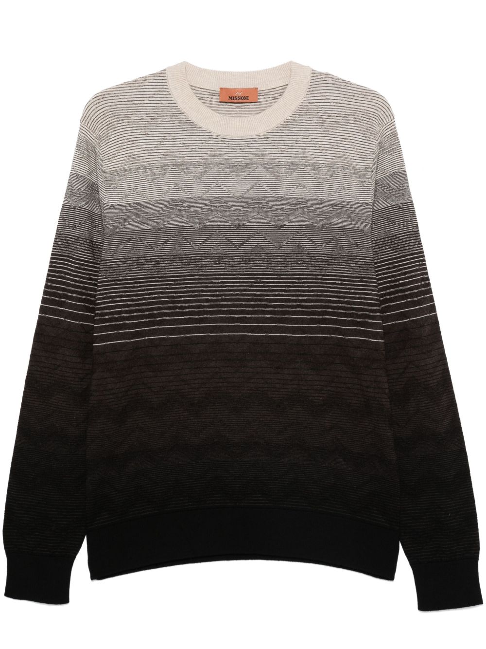 Missoni Z字形图案毛衣 - 褐色
