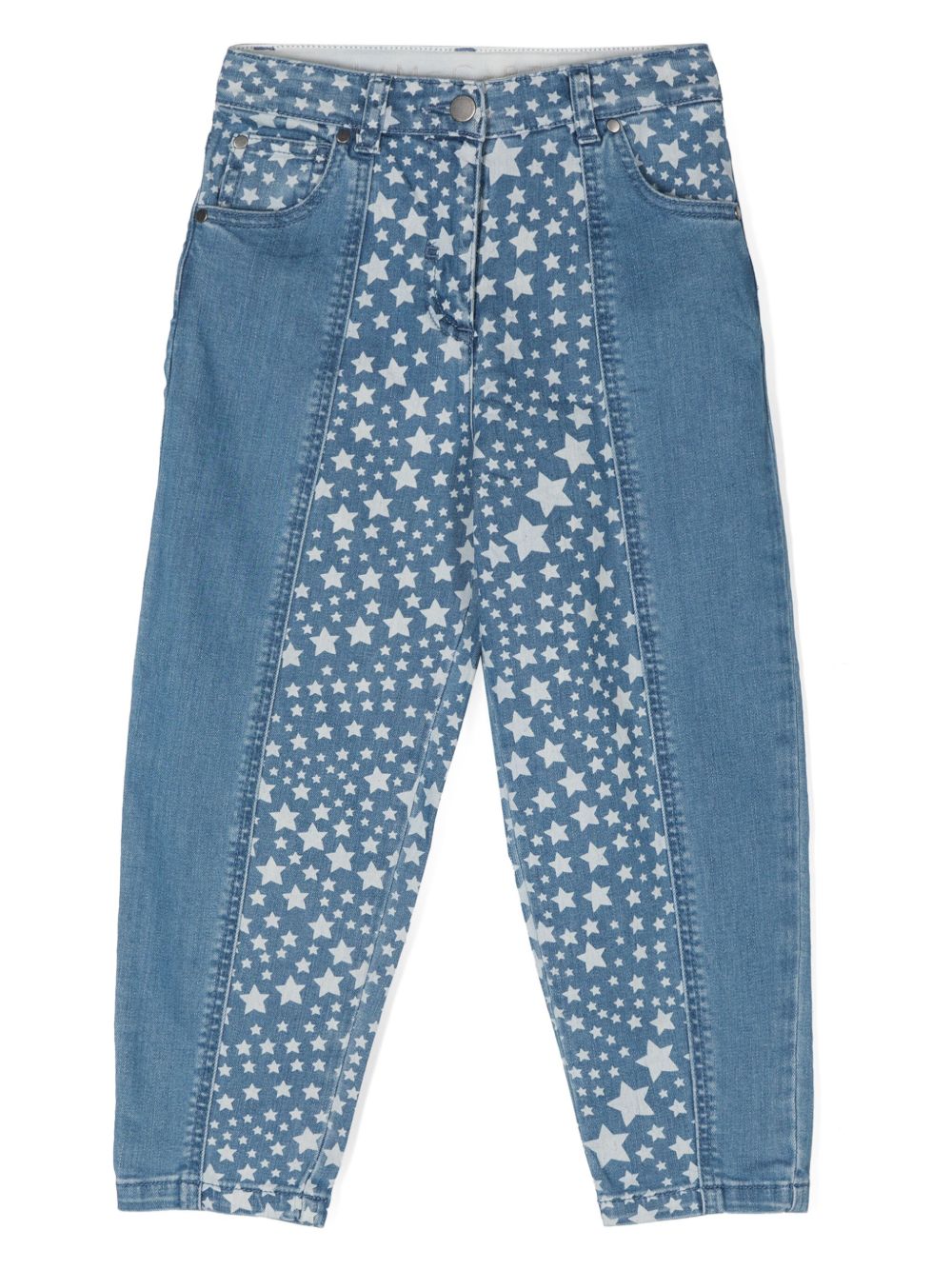 Stella McCartney Kids Star 图案牛仔裤 - 蓝色