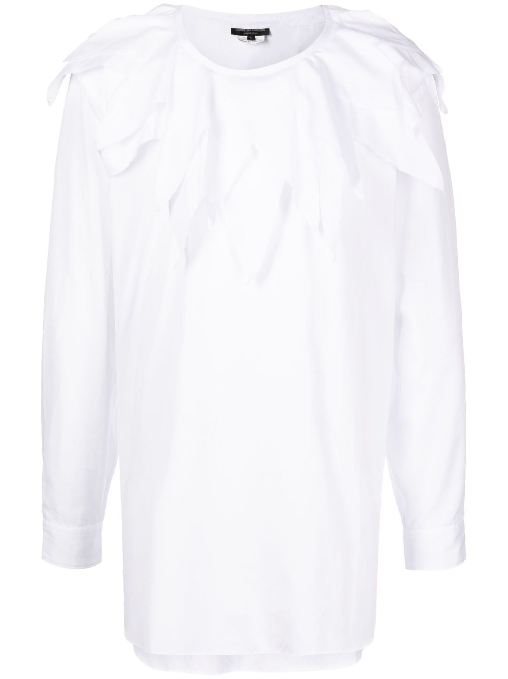 Comme des Garçons Homme Plus 分层式长袖衬衫 - 白色