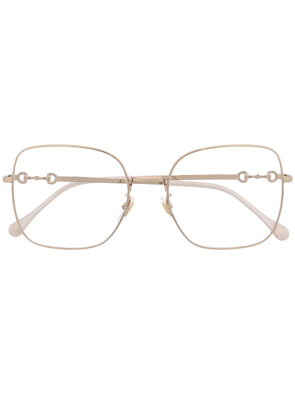 Gucci Eyewear Horsebit 金属框眼镜 - 金色
