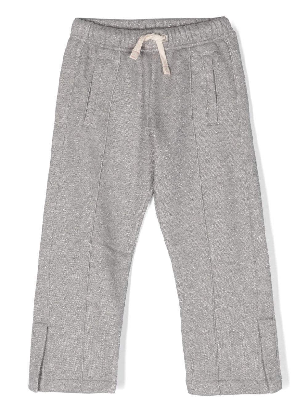 Palm Angels Kids Lurex 运动裤 - 灰色