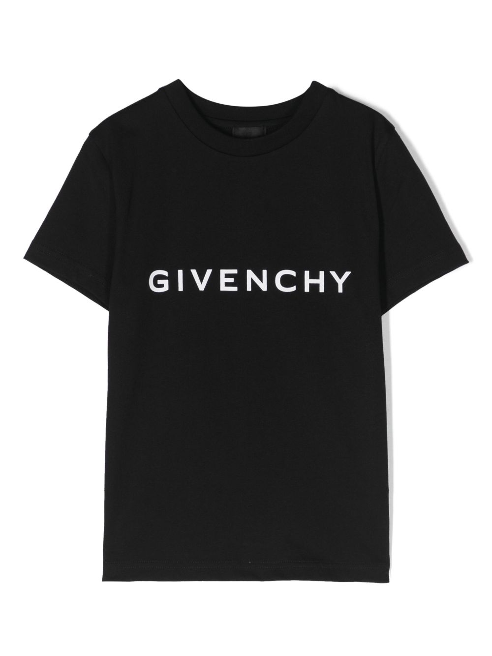 Givenchy Kids logo印花棉T恤 - 黑色