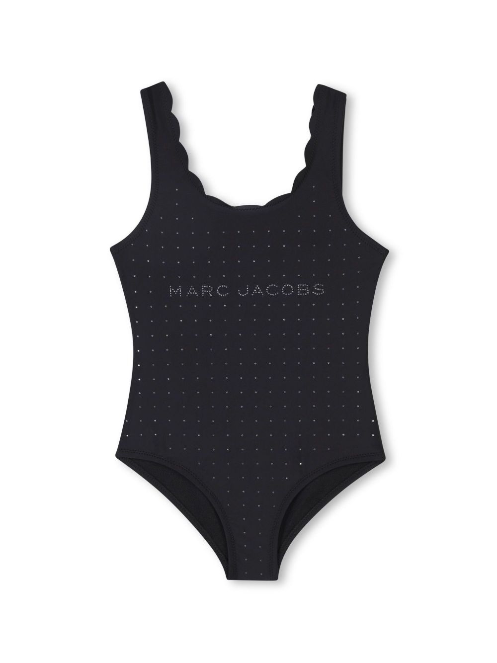 Marc Jacobs Kids logo缀饰连体泳衣 - 黑色