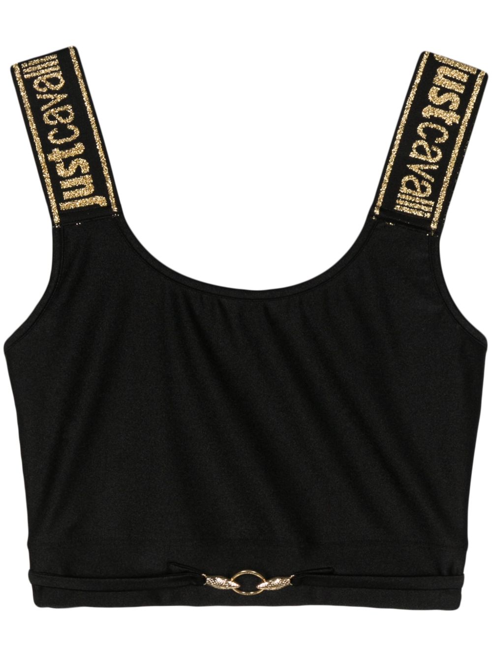 Just Cavalli logo标牌短款上衣 - 黑色