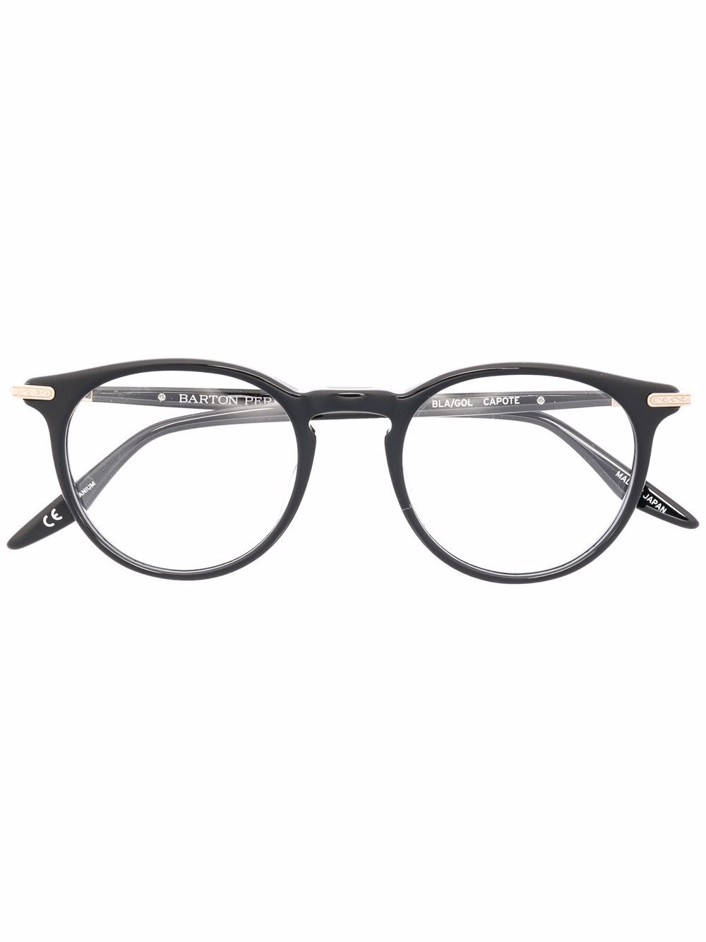 Barton Perreira Capote 圆框眼镜 - 黑色