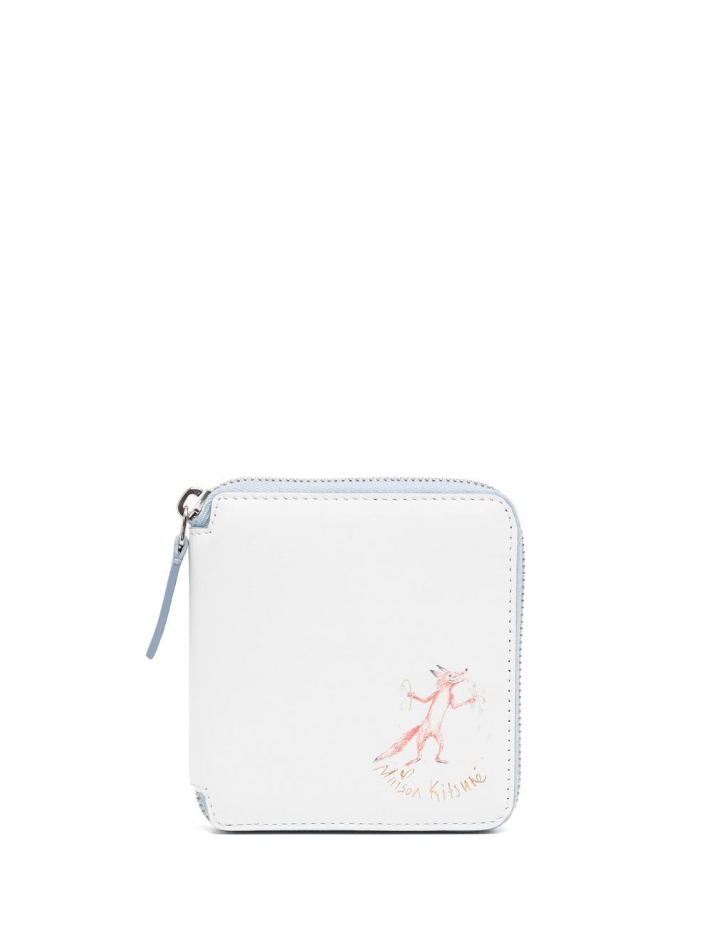 Maison Kitsuné 环绕式拉链钱包 - 白色