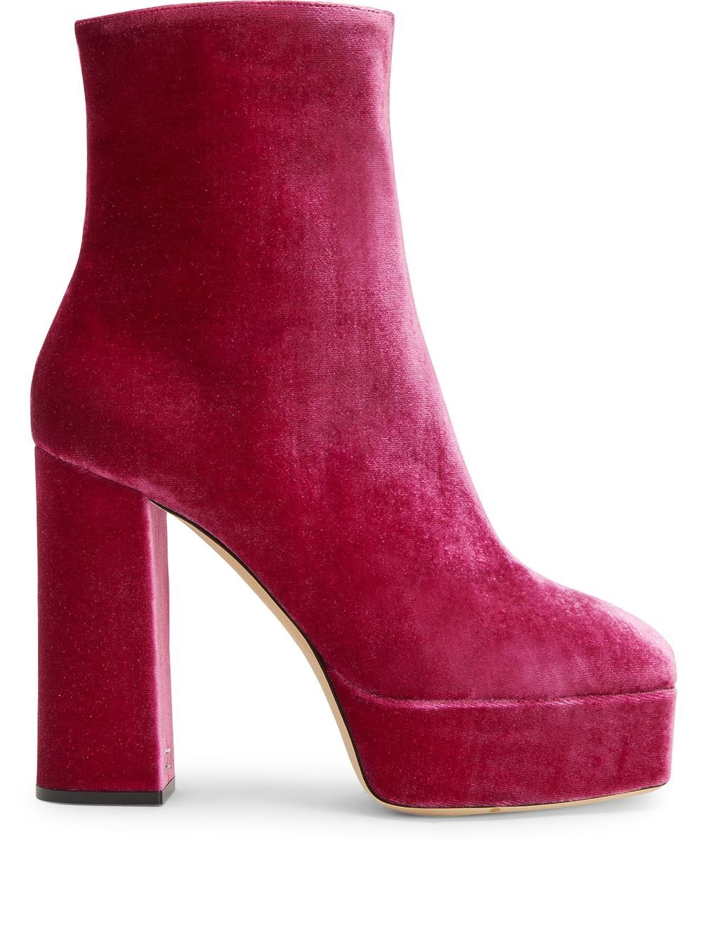 Giuseppe Zanotti Morgana Leo 丝绒短靴 - 粉色