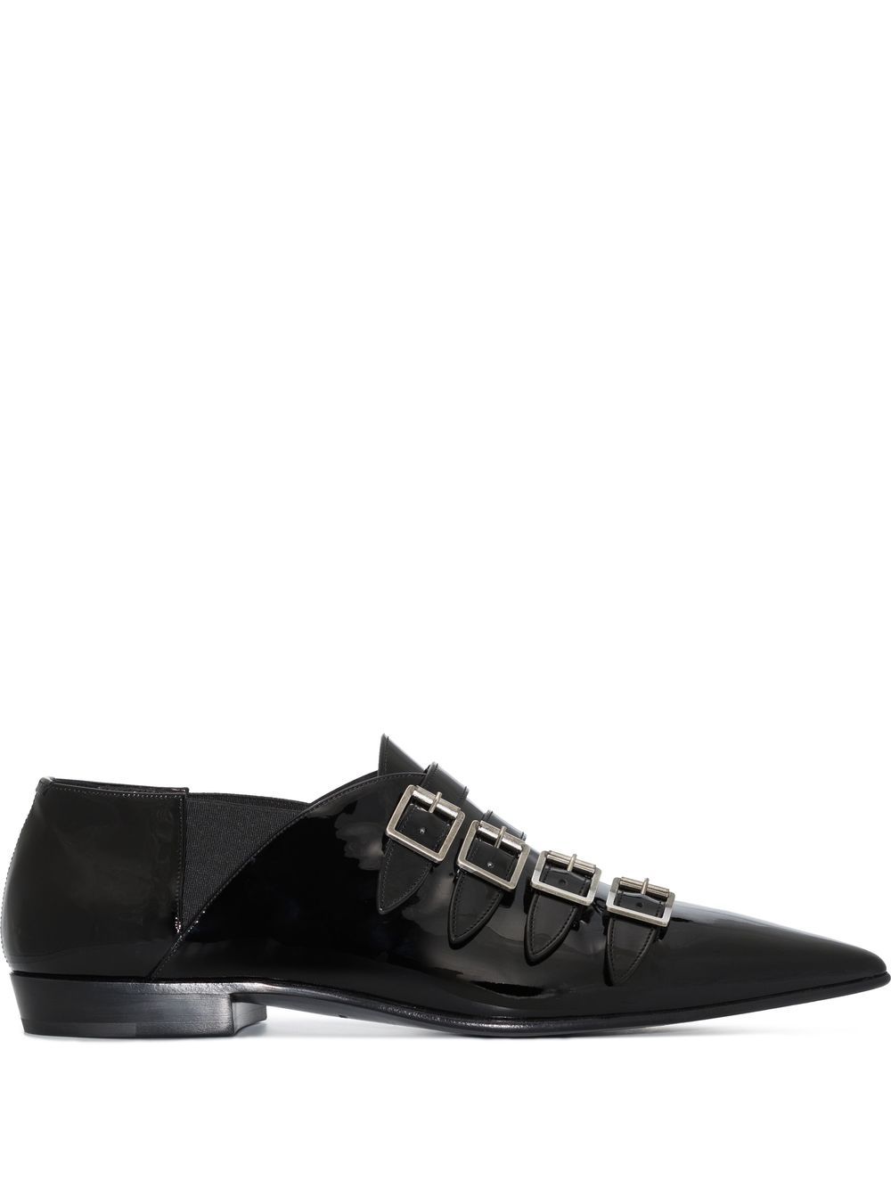 Saint Laurent Franklin 扣环孟克鞋 - 黑色