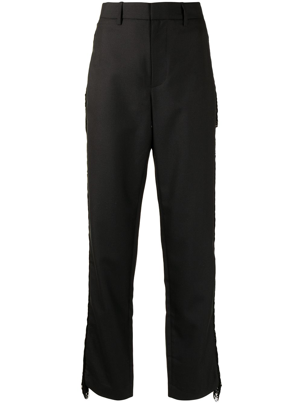 Dion Lee 流苏细节长裤 - 黑色