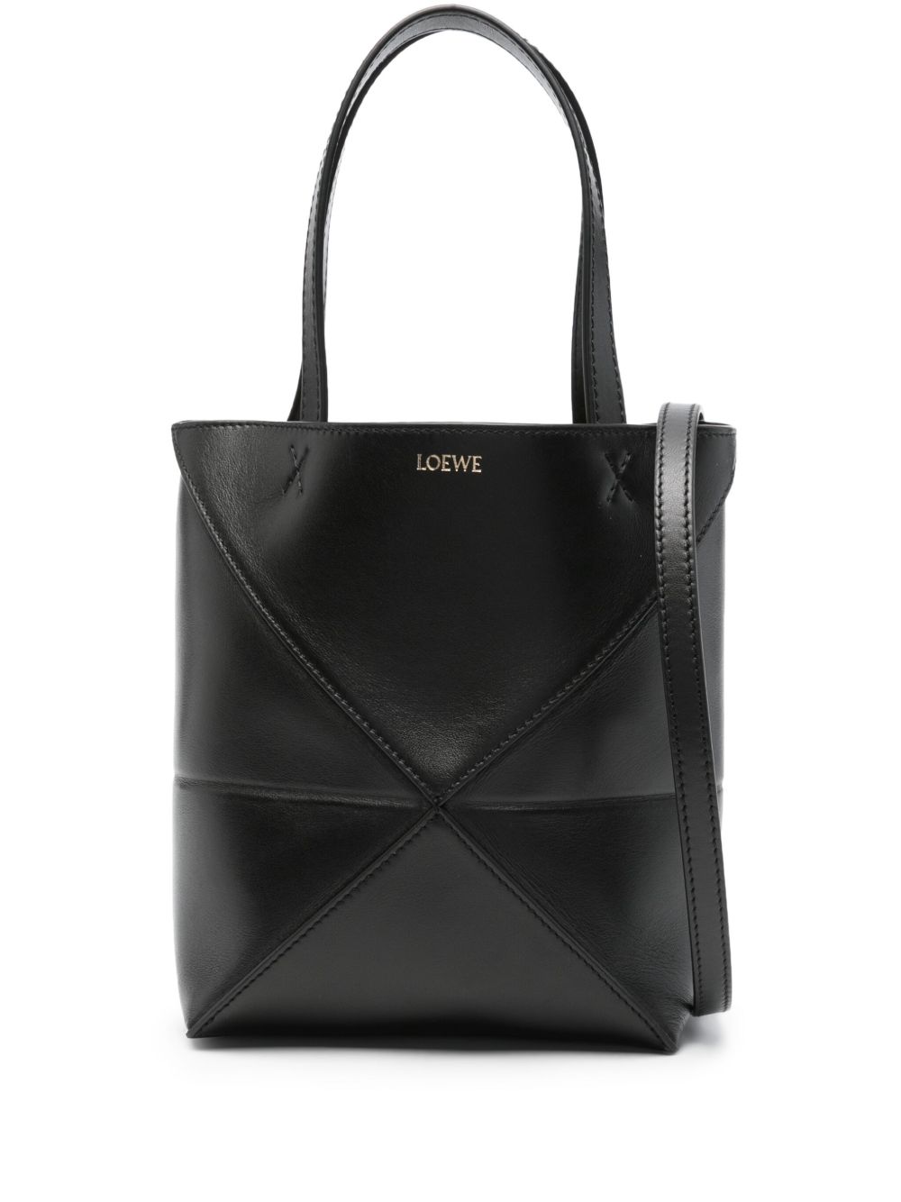 LOEWE Puzzle Fold 迷你手提包 - 黑色