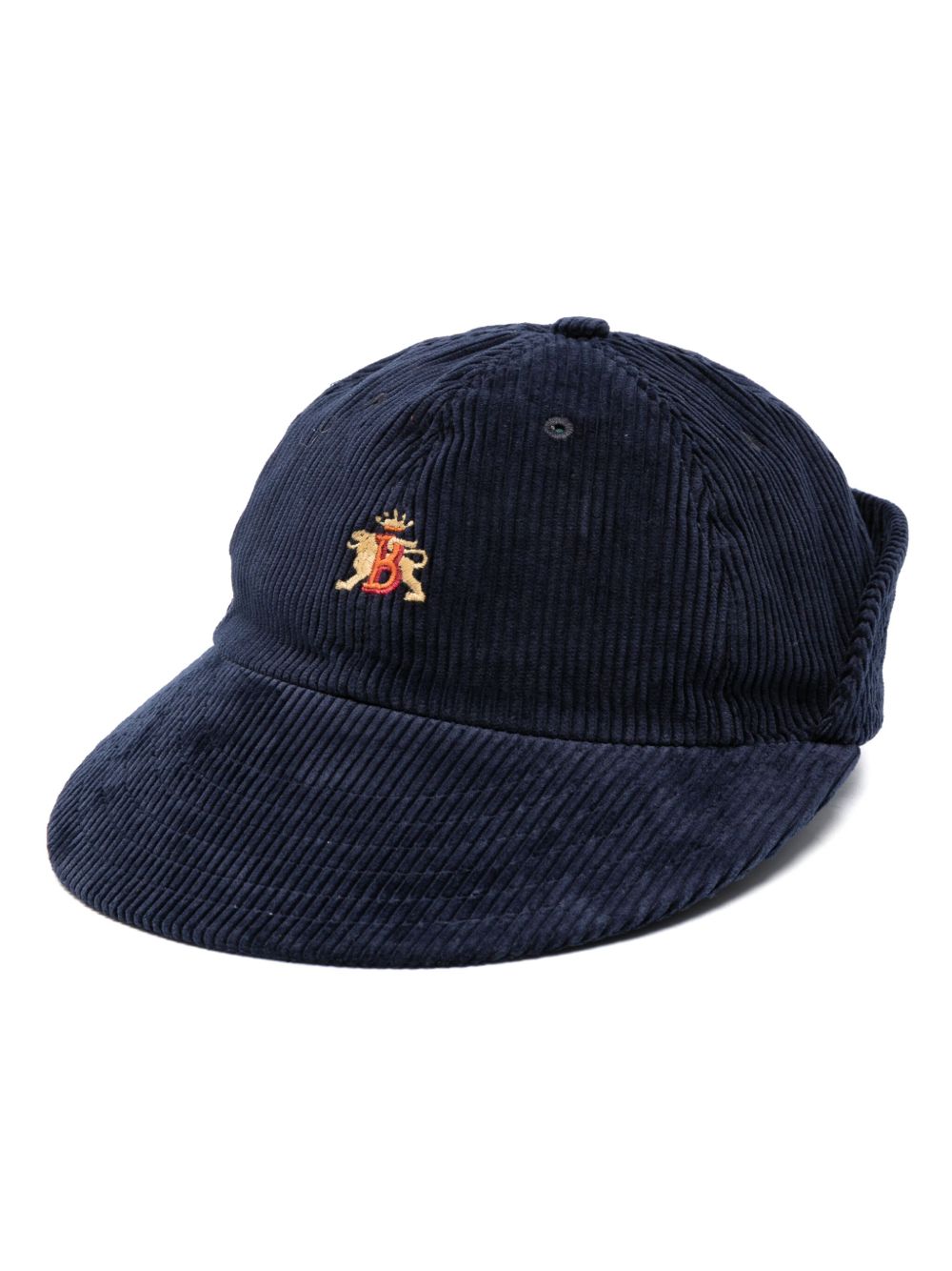 Baracuta logo刺绣灯芯绒棒球帽 - 蓝色