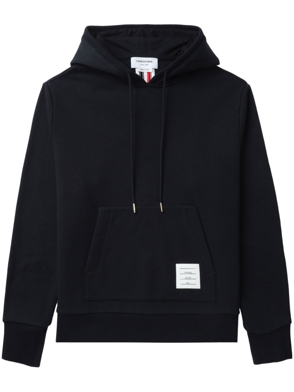 Thom Browne RWB 条纹反面毛圈针织连帽衫 - 蓝色