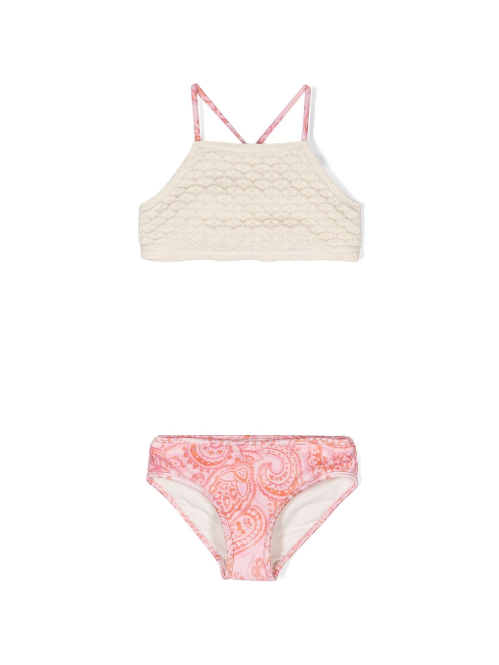 ZIMMERMANN Kids Ottie 比基尼套装 - 粉色