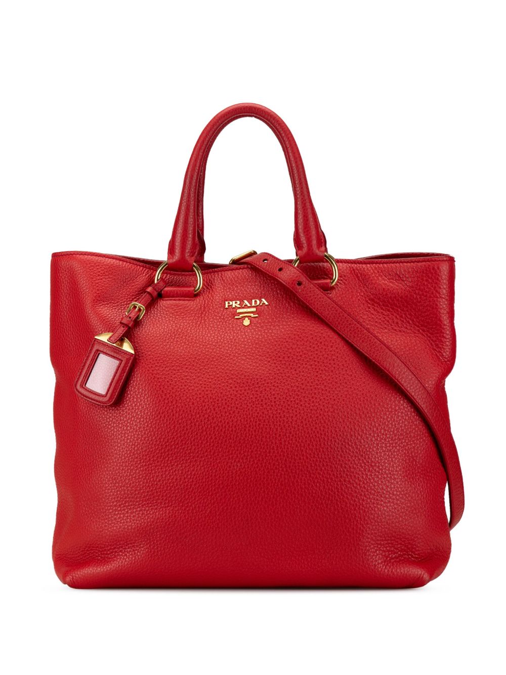 Prada Pre-Owned Vitello Daino 斜挎包（2013-2023年典藏款） - 红色