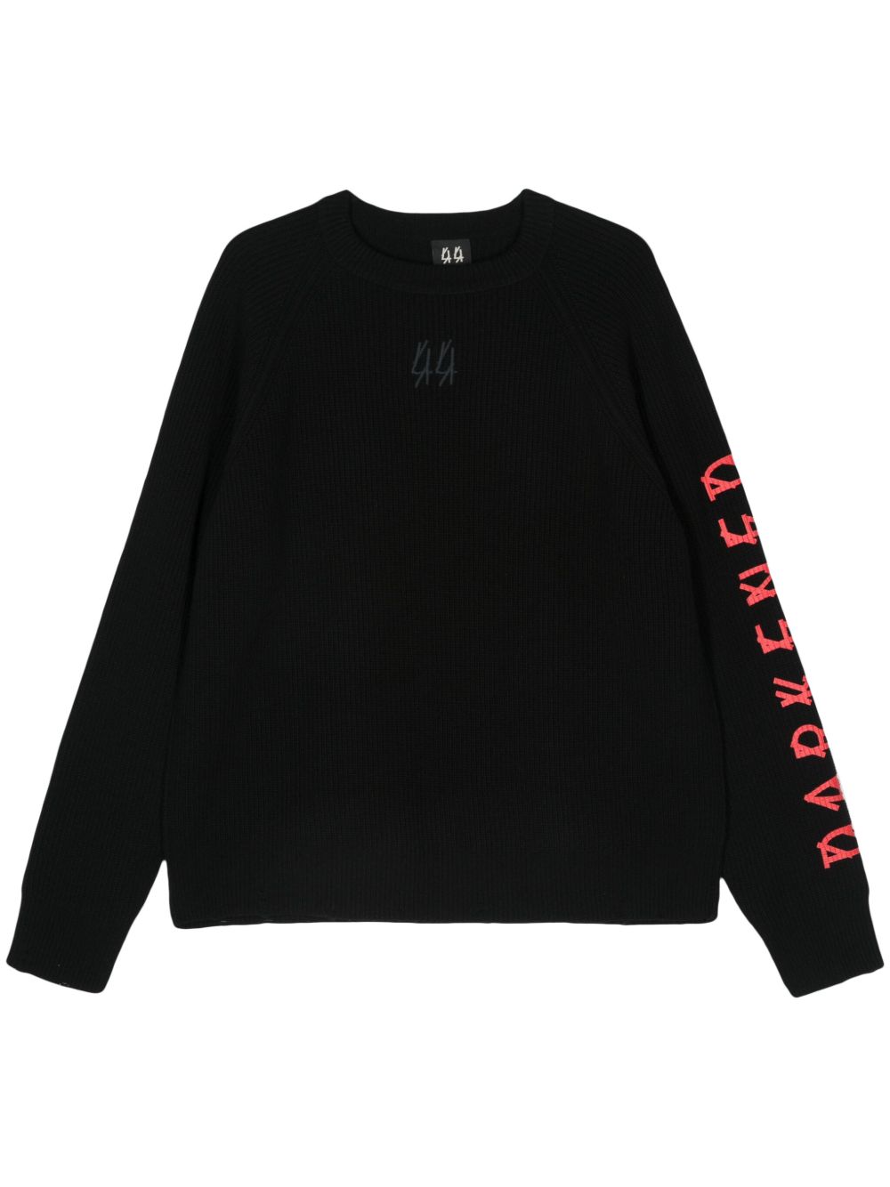 44 LABEL GROUP Darkened logo印花毛衣 - 黑色