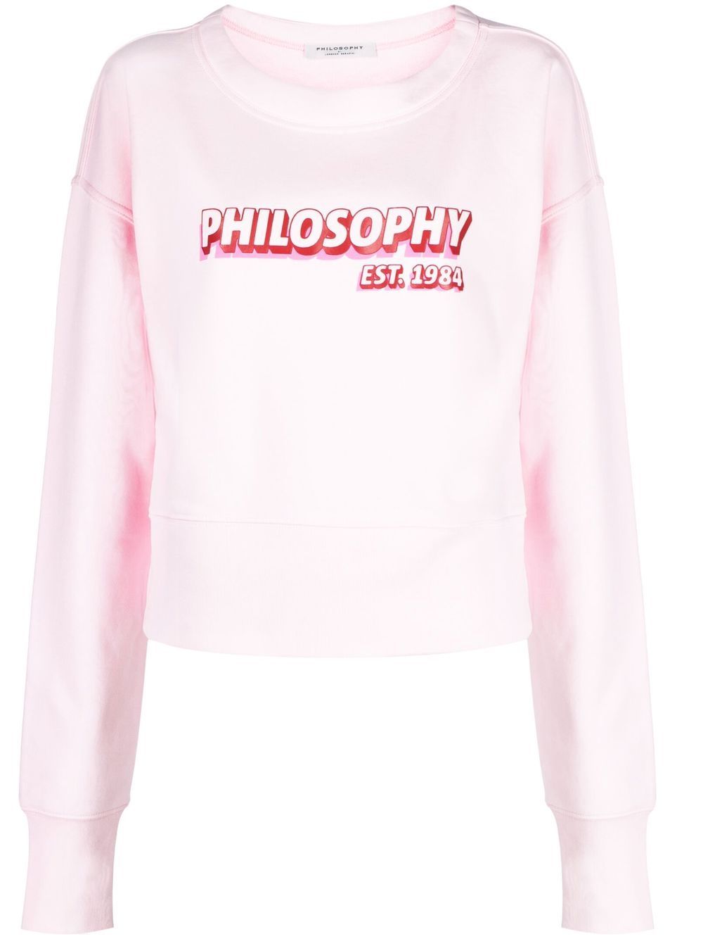 Philosophy Di Lorenzo Serafini logo印花棉卫衣 - 粉色