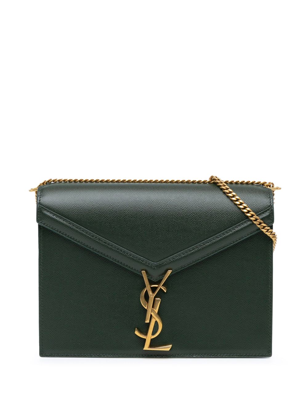 Saint Laurent Pre-Owned Grain de Poudre Cassandra 斜挎包（2019年典藏款） - 绿色