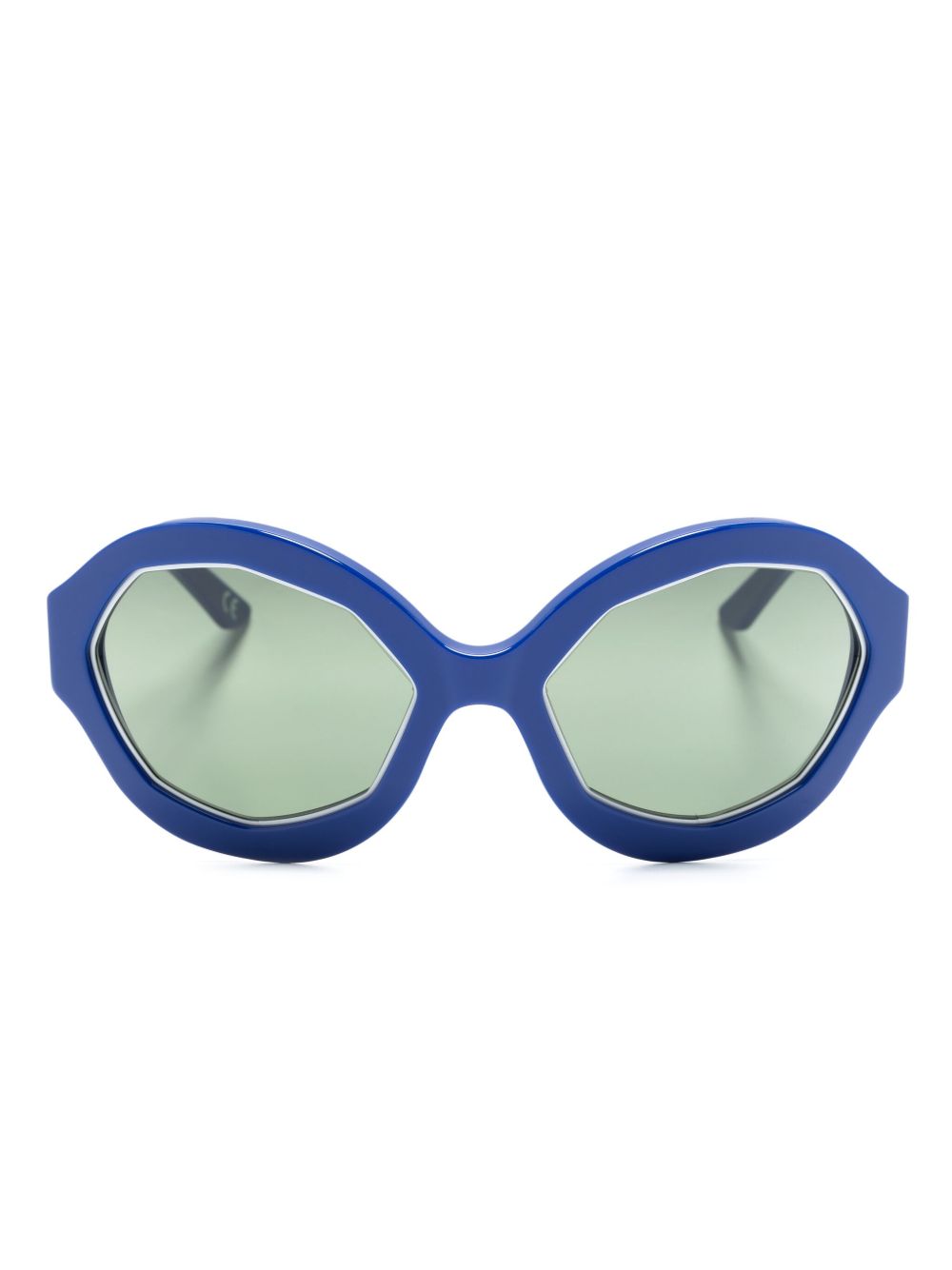 Marni Eyewear Cumulus Cloud 椭圆框太阳眼镜 - 蓝色