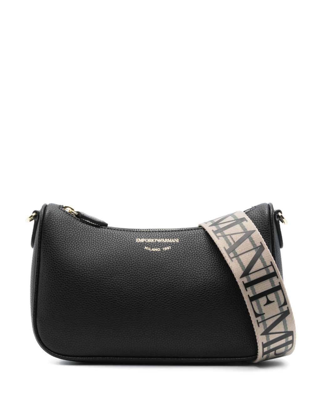 Emporio Armani logo-print cross body bag - 黑色