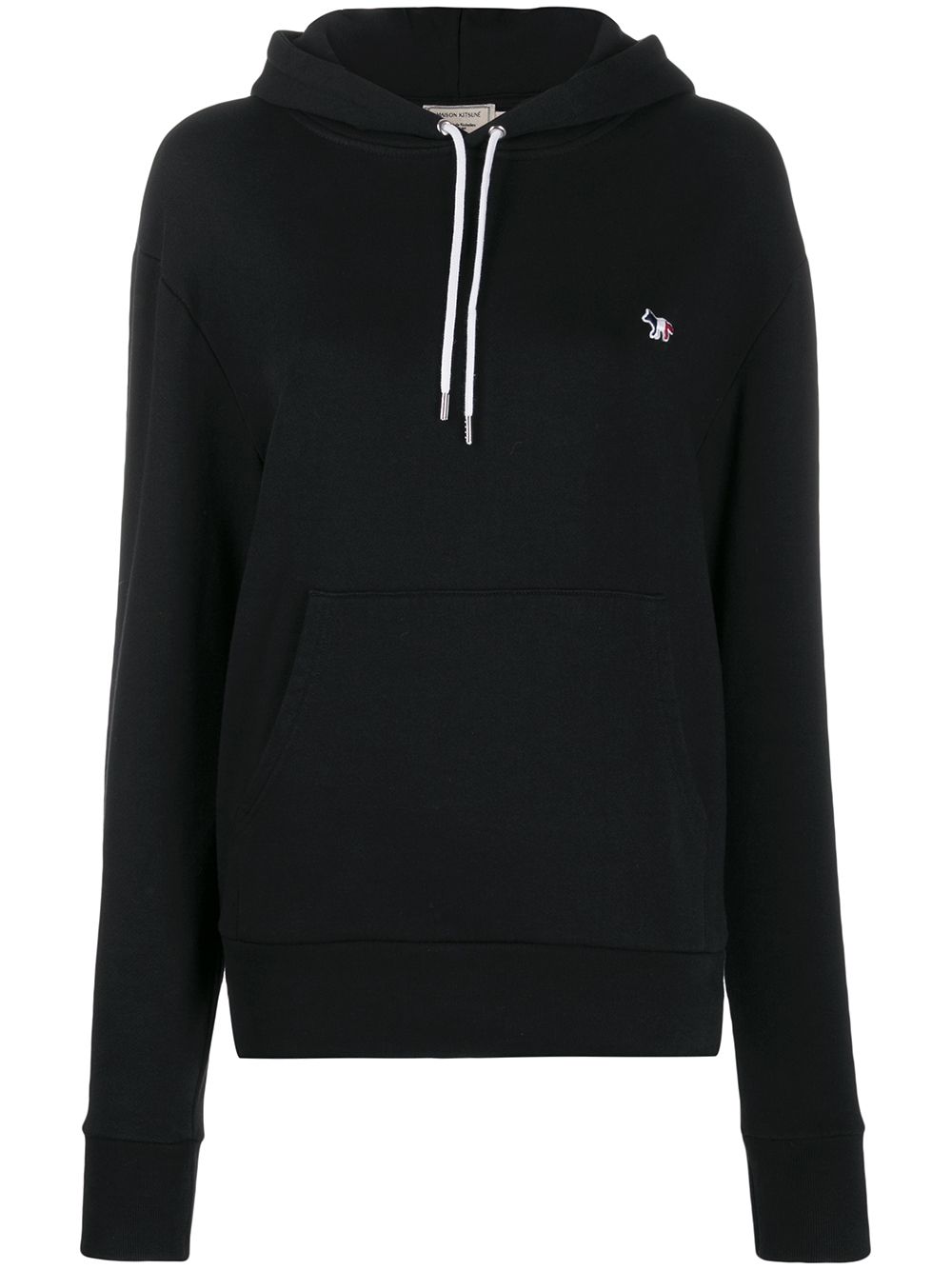 Maison Kitsuné logo印花连帽衫 - 黑色