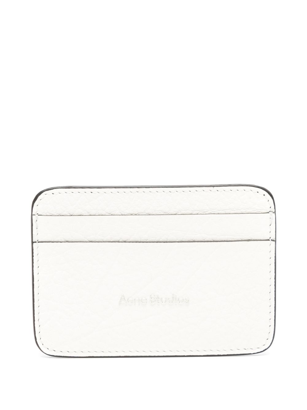 Acne Studios logo压纹皮质卡夹 - 白色