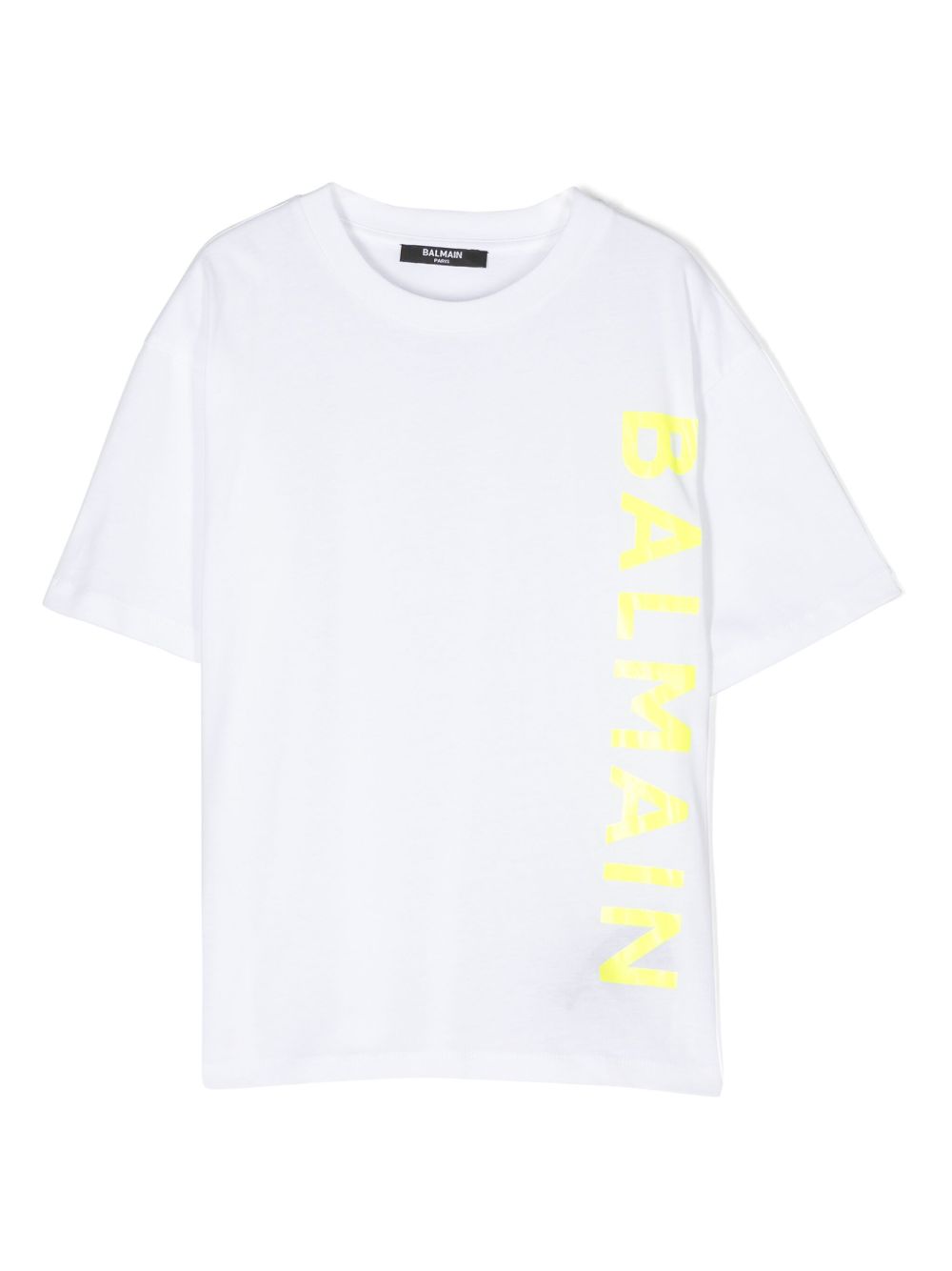 Balmain Kids logo标记棉T恤 - 白色