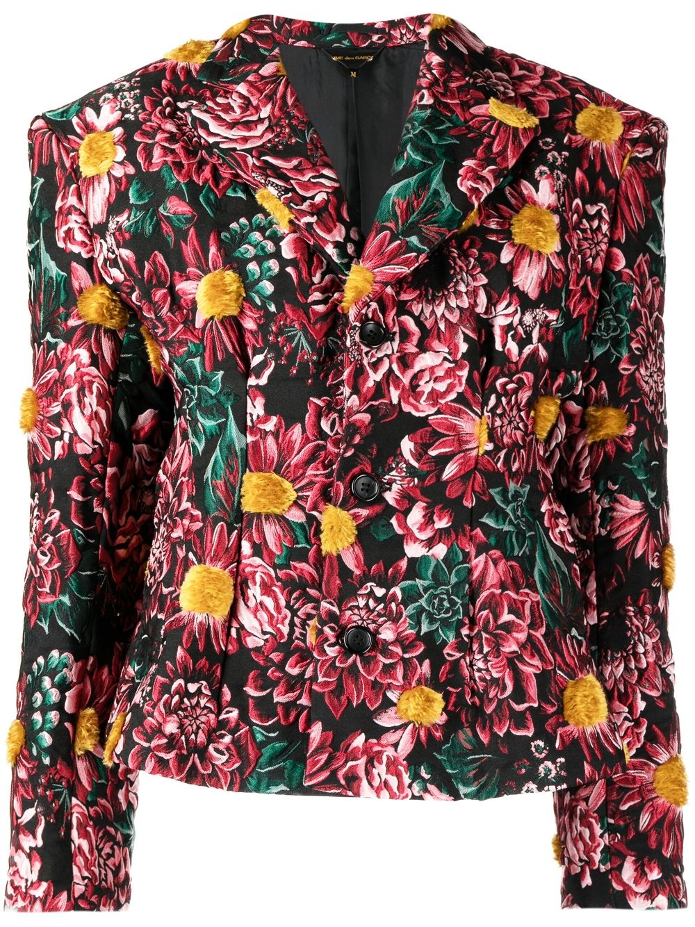 Comme Des Garçons 花卉单排扣西装夹克 - 红色