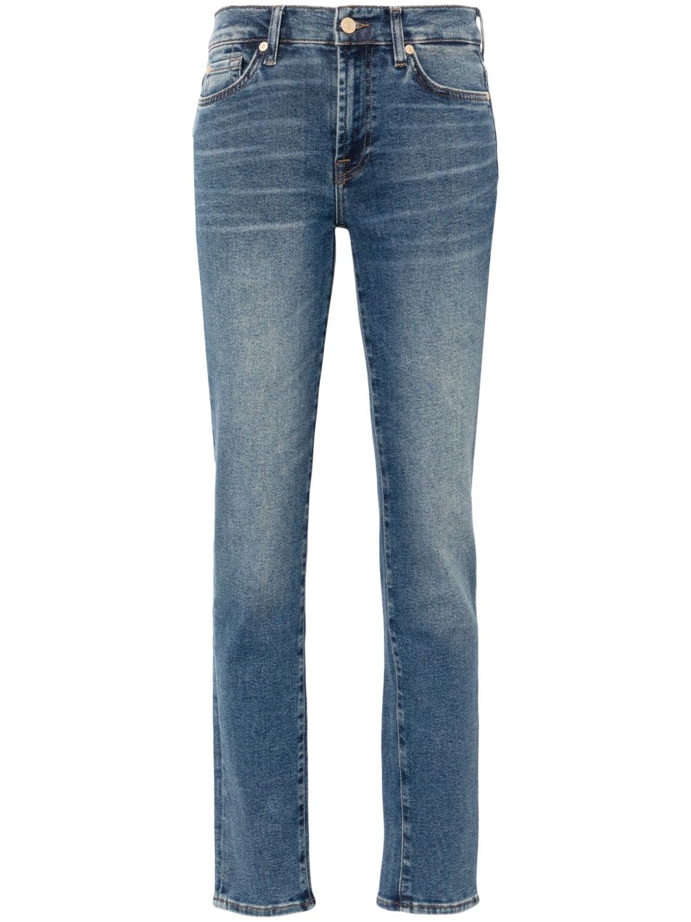 7 For All Mankind Roxanne 修身露踝牛仔裤 - 蓝色