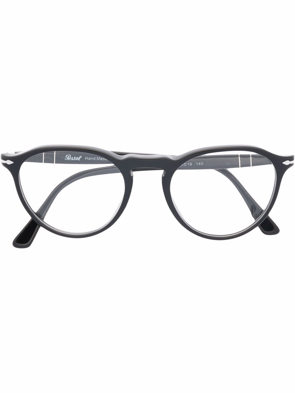 Persol 圆框眼镜 - 黑色