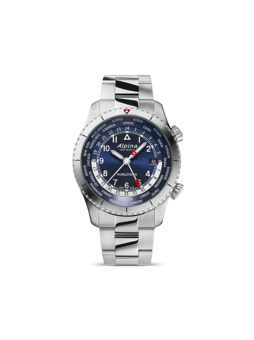 Alpina Startimer Pilot Quartz Worldtimer 41毫米腕表 - 蓝色