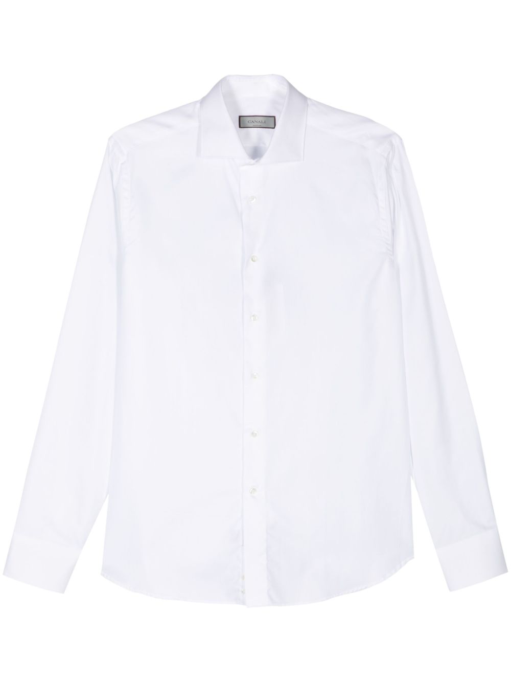 Canali 经典棉衬衫 - 白色