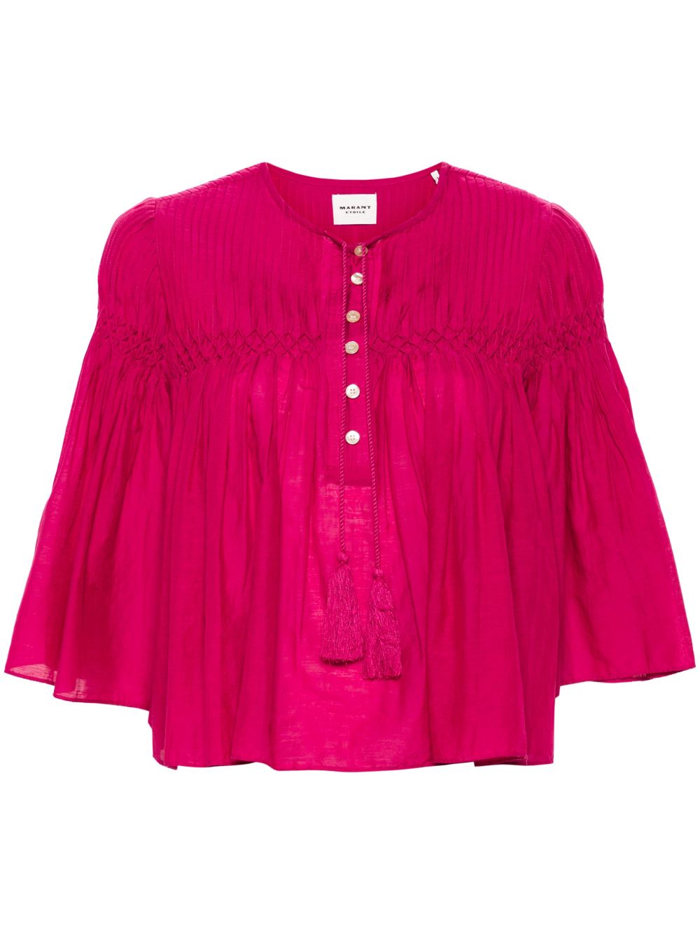 MARANT ÉTOILE Axeliana 褶饰罩衫 - 粉色