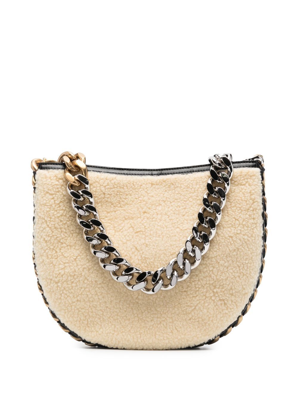 Stella McCartney Frayme FFF 小号单肩包 - 中性色