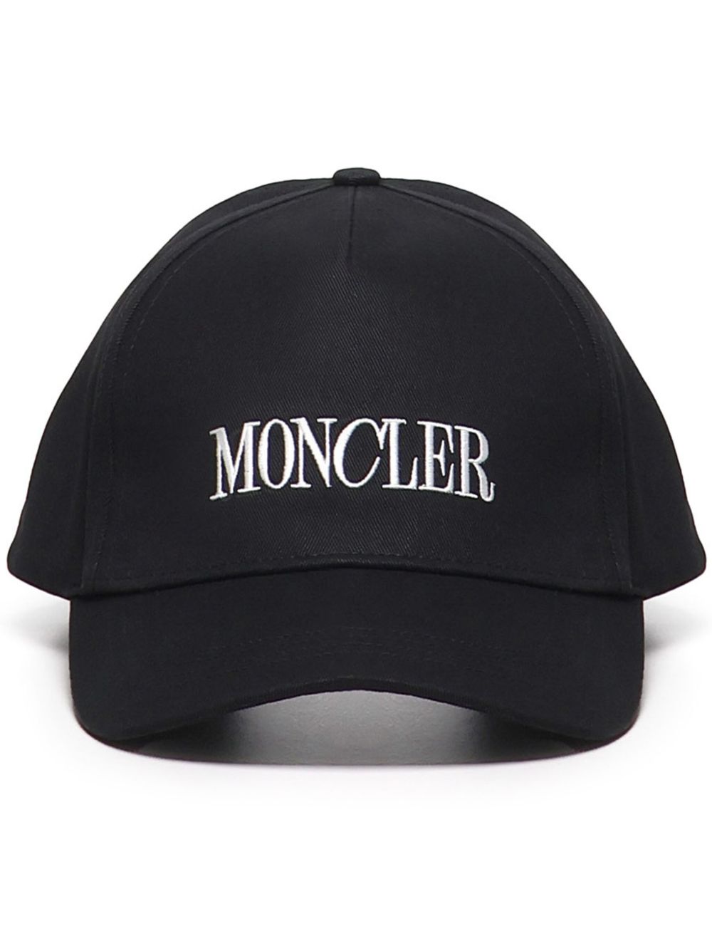 Moncler logo刺绣棒球帽 - 黑色