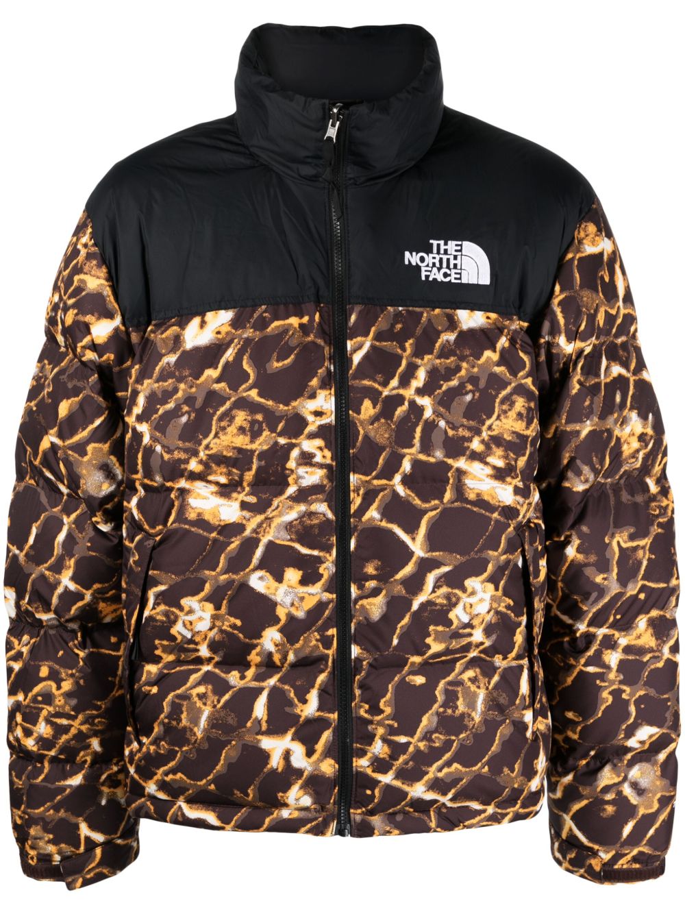 The North Face 抽象图案印花填充设计夹克 - 黑色