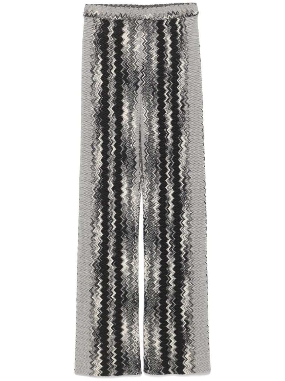 Missoni Pre-Owned Z字形图案长裤（2000年代典藏款） - 灰色