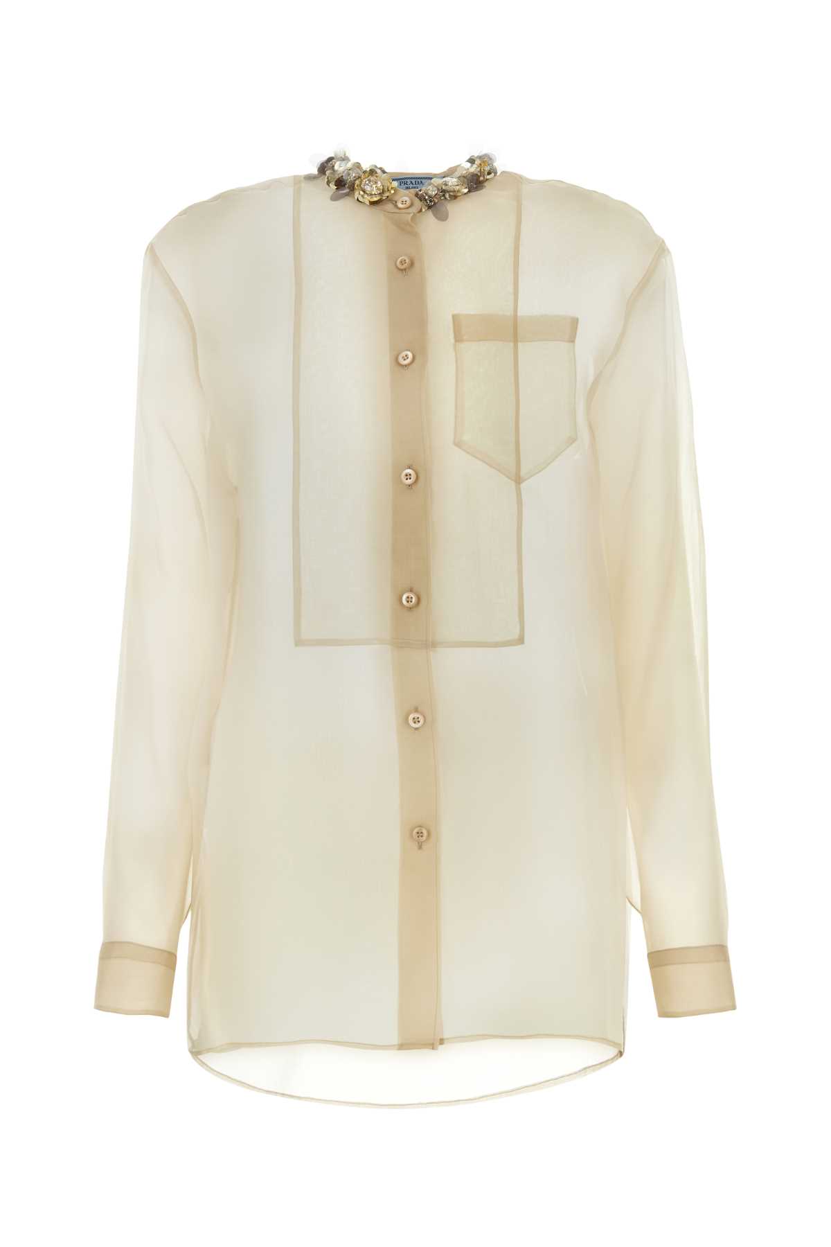 Prada Sand Silk Shirt