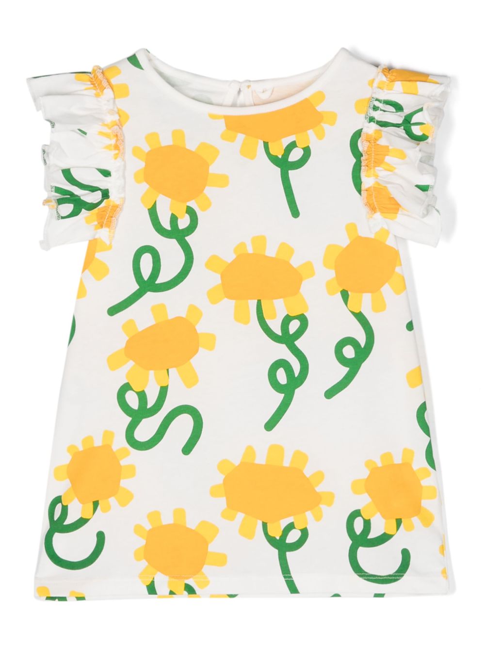Stella McCartney Kids 花卉印花棉坦克背心 - 白色