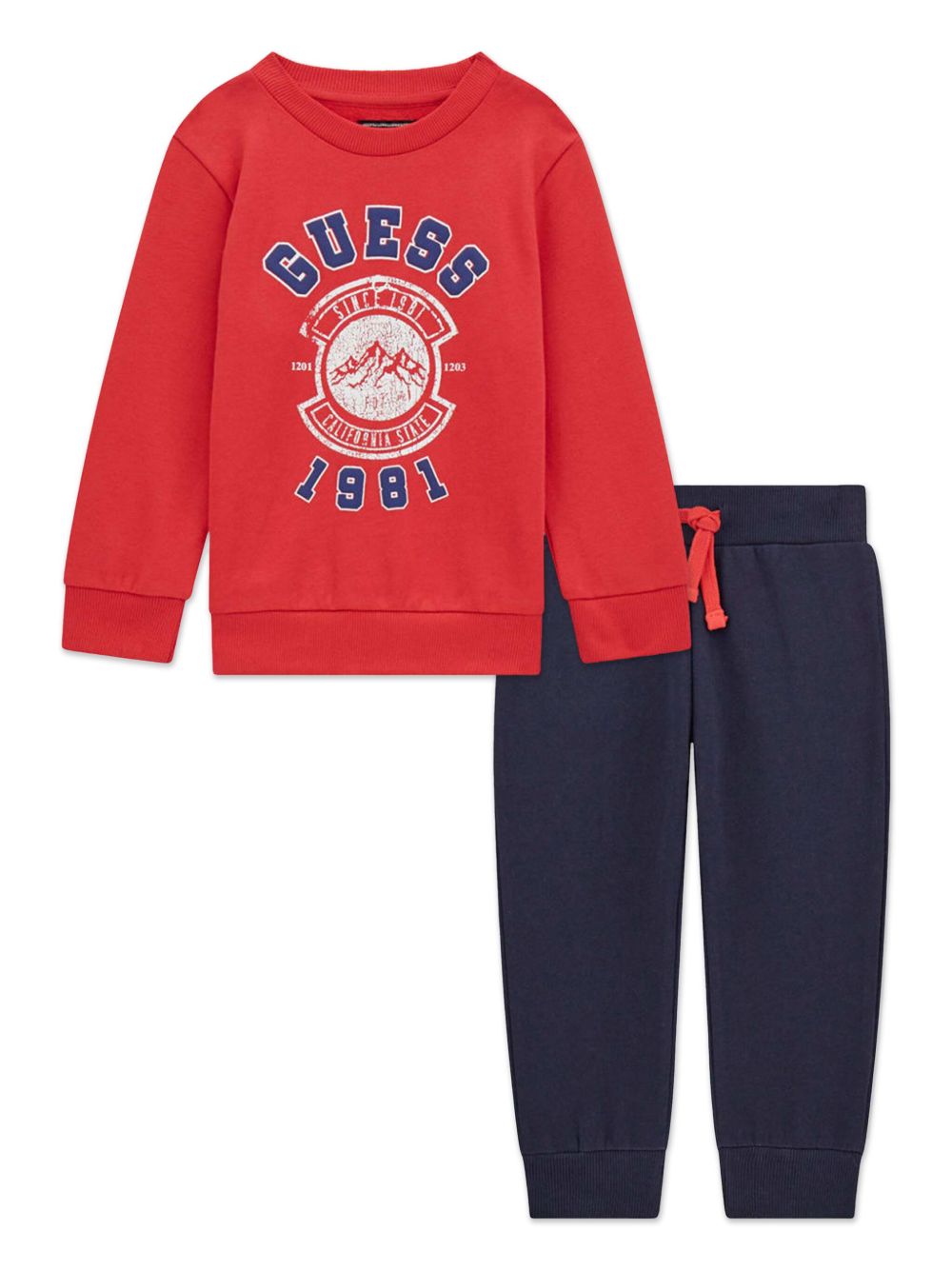 guess kids logo运动套装 - 红色